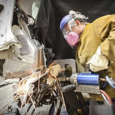 Spot Welder And Sparks 1
